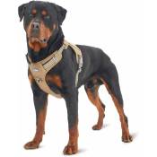 Fortuneville - Tactical Dog harnais pour les grands chiens sans traction réglable pet harnais réfléchissant K9 formation de travail contrôle facile