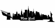 Samunshi® Wall Tattoo Wall Sticker New York Skyline