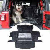 Black-US Flag Housse de siège imperméable pour chien