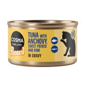 Cosma Bowl 6 x 80 g pour chat - thon, anchois