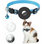 Collier pour chat, collier gps pour chat avec clochette et fermoir de sécurité, collier de chat réfléchissant réglable de 22 à 35 cm avec film de