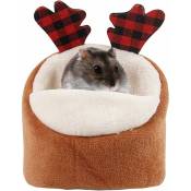 Fei Yu - Lit pour animaux de compagnie Lit de hamster chaud d'hiver (Café)
