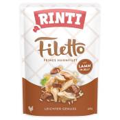 Lot RINTI Filetto en gelée 48 x 100 g pour chien - poulet, agneau