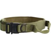 Ormromra - Collier de chien tactique, collier de chien en nylon d'entraînement réglable et pour vert militaire moyen-M (38-47c m)