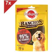 Ranchos Récompenses riche en boeuf pour chien (7x70g)