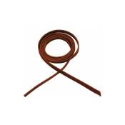 Taglia unica, Noir: Longe de selle en cuir lacée de 1 cm, d'une taille d'environ 150 cm, de couleur marron unique.
