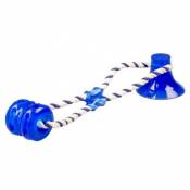 Jouet avec corde et ventouse bleue pour chien 40x10.3x10.3