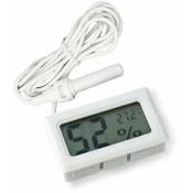 Beijiyi - 2-en-1 lcd numérique intégré thermomètre hygromètre avec Externe pour incubateur de Reptile Aquarium volaille - Blanc