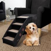 Sweiko - Escaliers pliables pour chiens Noir 62x40x49,5