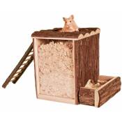 Tour à creuser, hamster, en bois d'écorce 25 × 24 × 20 cm