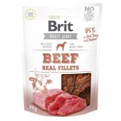 3x80g Brit Jerky Filets de boeuf Snacks pour chiens