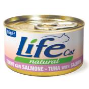 6x85g LifeCat Adult thon et saumon nourriture pour
