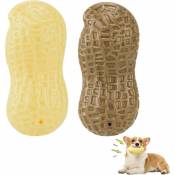 Jouets interactifs pour chien, 2 pièces en forme de cacahuète, jouets à mâcher pour chiens de taille moyenne, grande et petite, nettoyage des dents,