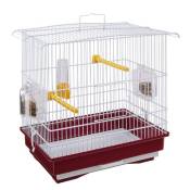 Ferplast Ferplast Cage pour canaris et petits oiseaux exotiques GIUSY Cage rectangulaire pour oiseaux, équipée d&apos;accessoires et mangeoires tourna