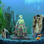 ECMQS Aquarium d'action - Squelette pirate - Décoration
