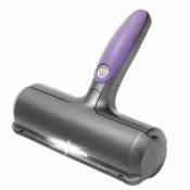 Ensoleille - Sweeper Brush - Brosse anti poils animaux - Ramasse poils chat / chien - Violet et Gris - Pour Canapé/Vêtements/Voiture
