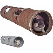 Fei Yu - Tunnel pour chat 30,5 cm pliable pour chat Tube de jeu pour chaton intérieur Tunnel jouet avec 2 trous Peek pour lapins chatons chiot, 30,5