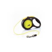 Laisse New Neon XS Cord 3 m black/ neon yellow Flexi