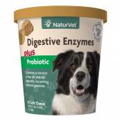 NaturVet Enzymes digestives pour Chiens - Plus prébiotiques
