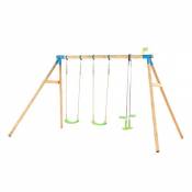 TP TOYS Woburn Wooden Triple Swing Set with 2 Swings