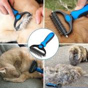 Crea - Peigne de toilettage professionnel pour chien et brosse pour chien à poils longs, râteau de toilettage pour chien et chat pour enlever le