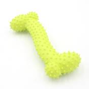 2 pièces en forme d'os chien jouets à mâcher Pet Anti-morsure molaire bâton dents nettoyage gomme(vert)