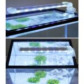 26cm)Lampe d'aquarium led submersible pour plantes lumière blanche et bleue 8W