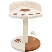 Helloshop26 - Arbre à chat griffoir grattoir niche jouet animaux peluché en sisal 40 cm beige et marron - Beige