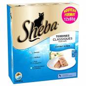 Sheba Barquettes en terrine aux Poissons pour Chat