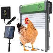 Aiperq - Automatic Chicken Coop Door, Solar Powered Chicken Door with Timer & Light Sensor, Full Aluminum Auto Chicken Door with 4 Modes, Poultry