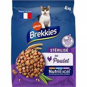 Brekkies Croquettes Chats Stérilisés au Poulet Céréales