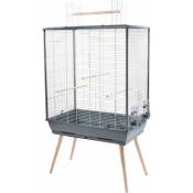 Cage Pour Oiseaux Surélevée Neo Jili Xl Gris H132cm