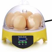 Qiyao - Incubateur d'œufs, 7 incubateurs d'œufs numériques, mini incubateur d'œufs pour poulet, canard, oie - RWCouveuse et incubateur pour volaille