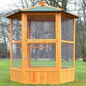 Bb-loisir - Voliere Cage a oiseaux en bois de haute qualite 6 coins 160x123cm Modele Maxi 308