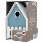 EMSA - Nichoir Landhaus pour Oiseaux - Blanc et Bleu