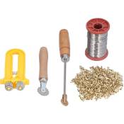 Eosnow - Kit d'outils de démarrage pour l'apiculture, tendeur de fil de ruche avec œillets en cuivre, fils de fer