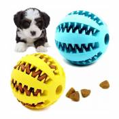 Live House - Lot de 2 balles de jouet pour chien, balle à mâcher pour chien, caoutchouc non toxique, nettoyage des dents, résistant aux morsures pour