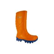Therm S5 Boot de botte d'eau rmica pour l'agriculture, Orange, Semelle bleue, taille 45 - Nora
