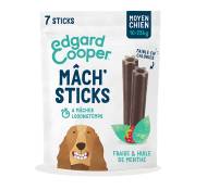 Bâtonnets Edgard & Cooper Mâch' Sticks menthe, fraise pour chien lot : pour les chiens de taille moyenne (10 - 25 kg, 21 sticks)