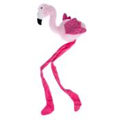 Jouet TIAKI Lisa Flamant rose à pattes longues pour chien - L 88 x l 18 cm