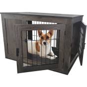 Maxxpet - Cage pour chien en bois 96x61x64 cm - Caisse pour chien - Cage pour chien pour la maison - Niche pour chien - Marron - brown
