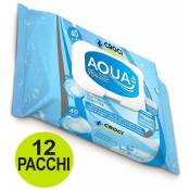 OFFRE 12 paquets de 40 lingettes hydratantes et nettoyantes Sensitive Aqua più pour chats et chiens
