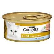48x85g Gourmet Gold Les Mousselines lot mixte thon, poulet - Pâtée pour chat