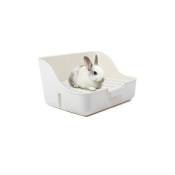 Boîte à litière de lapin facile à nettoyer, pour apprendre à utiliser la toilette, pour petits animaux/lapins/cochons d'Inde/furets