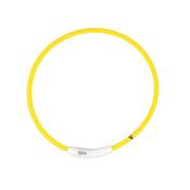 Collier Chien - Duvoplus Anneau flash light USB jaune - 65 cm