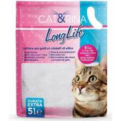 Cat&rina - Litière pour chats Long Life en cristaux de silice inodores 5 litres