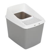 Maison de toilette Big Box gris - pour chat