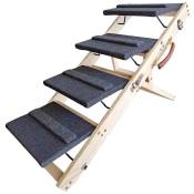 Maxxpet - Rampe Piège Chien - Escalier pour Chat - 2 en 1 - 42x62x49 cm - black