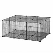 PawHut Parc enclos modulable pour petits animaux cage