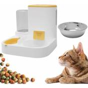 Heytea - Mangeoire automatique pour animaux de compagnie, ensemble tout-en-un automatique de gamelle d'eau et de nourriture pour chat ¨c Distributeur
